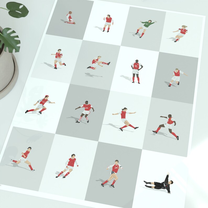 Arsenal Legends Illustrated Print - Etsy
