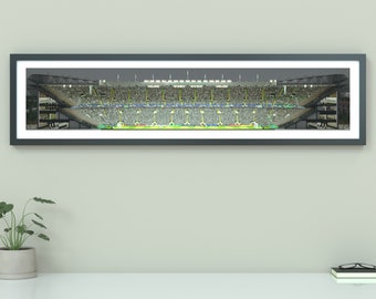 Ultra-wide Celtic Park Stadium Art Panorama | Panoramic Football Print | Celtic Supporter Gifts (FRAME NOT INCLUDED)