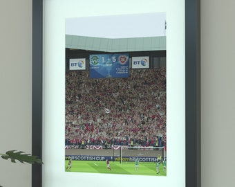 Rudi Skácel Goal Illustrated Art Print - Hearts Scottish Cup 2012 Final Poster Gift
