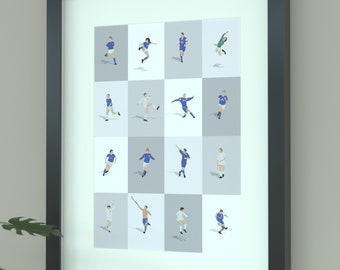 Stampa artistica illustrata Millwall Legends - Poster delle icone del football in regalo