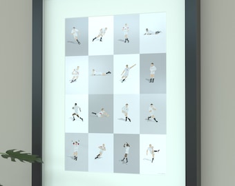 England Rugby Legends Print | Sports Wall Art