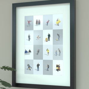 The Inbetweeners Illustrated Print - British Comedy Wall Art for Fans
