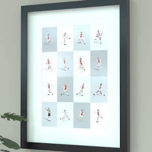 Ajax Amsterdam Legends Illustrated Print