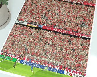 Chelsea Champions League Final 2012 Illustrated Art Print - Didier Drogba Poster Gift