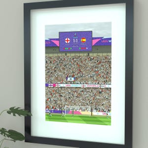 England Women&#39;s National Team Euro 2025 Champions Illustrated Art Print - Lionesses Chloe Kelly Poster Gift