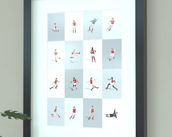 Arsenal Legends Illustrated Print