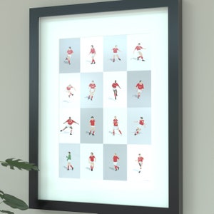 Bristol City Football Legends Illustrated Print