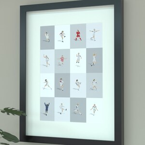 USA Women’s National Team Football Soccer Legends Illustrated Art Print - Iconic USWNT Soccer Poster Gift image 4