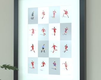 Bayern Munich Legends Illustrated Print