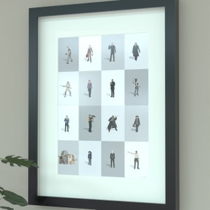 Impresión ilustrada de The Walking Dead - Rick Grimes, cartel artístico de Daryl Dixon