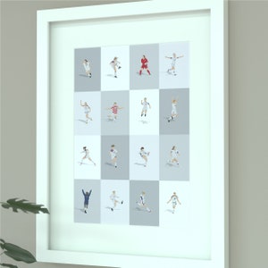 USA Women’s National Team Football Fussball Legenden Illustrierter Kunstdruck - Kultiges USWNT Fussball Poster Geschenk