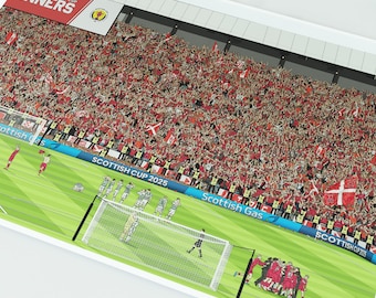 Aberdeen Scottish Cup Winners 2025 Print | Scottish Cup Champions Art Iconic Poster Gift Pittodrie Stadium