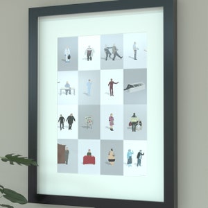 Binnenin geïllustreerde print nr. 9 - uniek kunstwerk uit de British Anthology-serie
