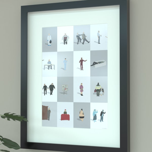 Impresión ilustrada Inside No. 9 - Obra de arte única de la serie de antología británica