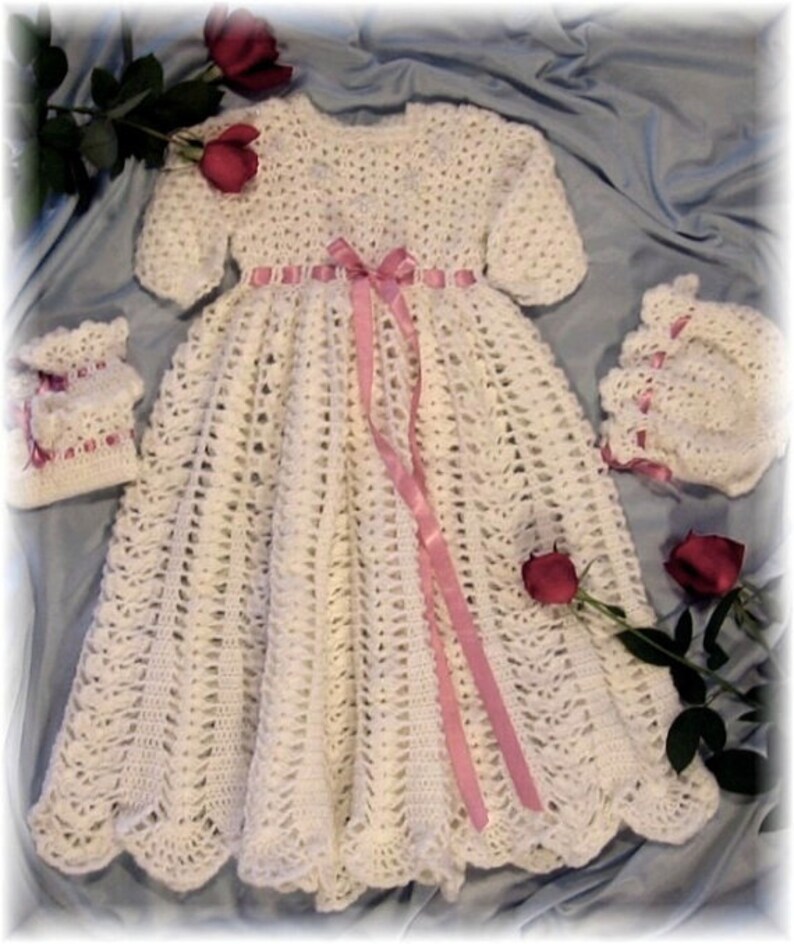 Crochet Pattern for Baby............ Christening Gown Etsy