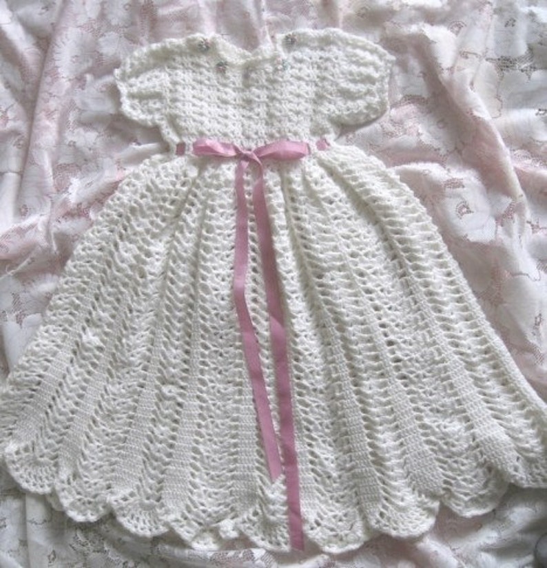 Crochet Pattern for Baby............ Christening Gown Bonnet - Etsy