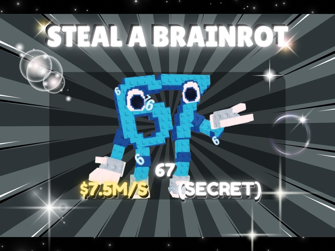67 Robox Roblox Steal A Brainrot - 67 | SECRET | 7.5MS | (1 PIECE) | - Etsy UK