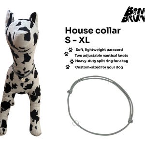 Verstellbares Hundehalsband in Dunkelgrau. -Halsband Personalisiertes Hundehalsband. Handgefertigtes Hundehalsband aus Paracord. Kleines Hundehalsband. Hundeliebhaber Geschenk