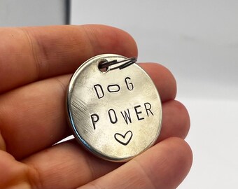 Dog Tag Funny, Unique. Hand Stamped Personalized Custom Pet ID Tags for Dogs. A Cool Idea for a Dog Lover Gift. Dog Gift. Dog Tag