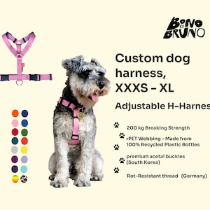 Handgefertigtes Hundegeschirr in Pink. Hundebekleidung.Dog Zahnrad. Großer Hund Zahnrad. Besser als Leder Dog Gear.Premium Hundegeschirr