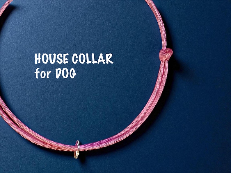 Adjustable Dog House Collar Pink.House Collar