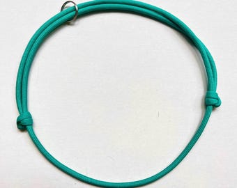 Adjustable Dog House Collar Turquoise. Tag Collar. Thin Collar.Custom Dog Collar. Handcrafted Paracord Dog Collar. Small Dog Collar.