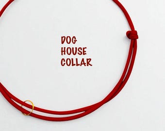 Collier réglable pour niche rouge. Collier pour chien personnalisé. Collier pour chien en paracorde fabriqué à la main. Collier pour chien minuscule. Cadeau pour amoureux des chiens. Collier pour chien mignon