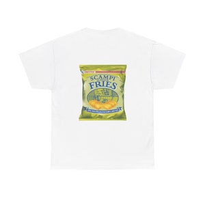 Maglietta da pub con patatine fritte Scampi, maglietta da birra retrò alla moda, regalo fantastico, regalo per papà, regalo per fidanzato, Londra, cultura del Regno Unito