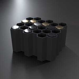 Organizador de Maquiagem em Formato de Favo de Mel com 24 Compartimentos para Batom, Rímel e Pincéis, Suporte de Armazenamento para Penteadeira Impresso em 3D