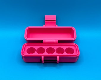 3D Printed 3mL Vial Case | 5-Slot Travel Peptide Storage | Freezer Safe