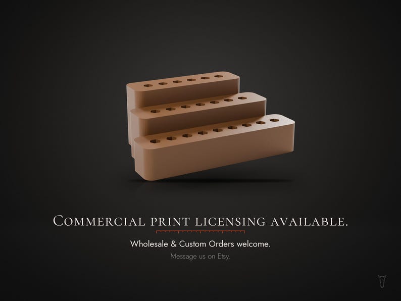 May include: A light brown, three-tiered rectangular stand with six circular holes on each level. The text reads: COMMERCIAL PRINT LICENSING AVAILABLE. Wholesale & Custom Orders welcome. Message us on Etsy.