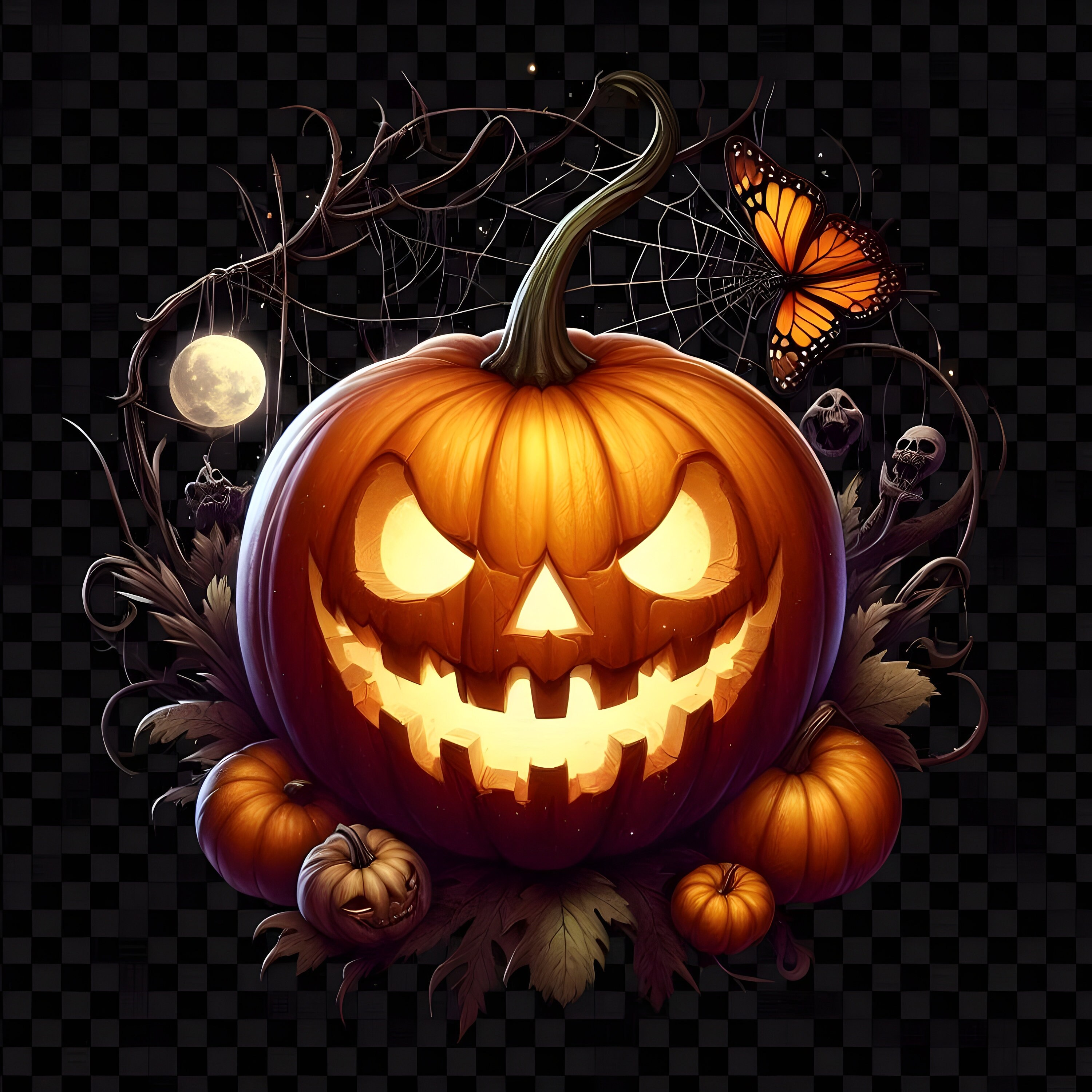 Jack-o'-lantern Halloween Transparent Background - Etsy