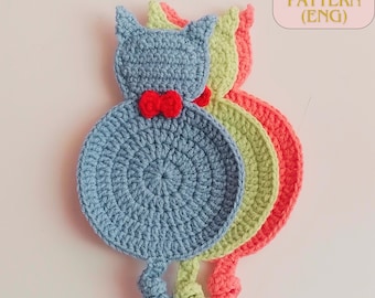 Crochet Cat Coaster Pattern: Easy DIY Decor (PDF Pattern)