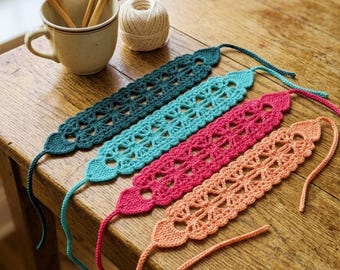 Crochet Headband Pattern Heart Detailed,Coastal Inspired Hair Accessory ,English PDF