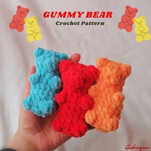 Gummy Bear Crochet Pattern: Beginner Friendly Candy Bear (PDF Download)