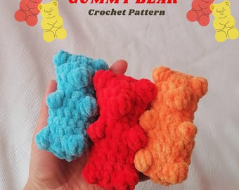 Gummy Bear Crochet Pattern: Beginner Friendly Candy Bear (PDF Download)