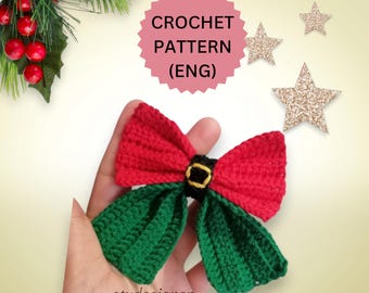 Crochet Bow Pattern, Easy Ribbon Tutorial, Crochet Accessories, (English PDF)