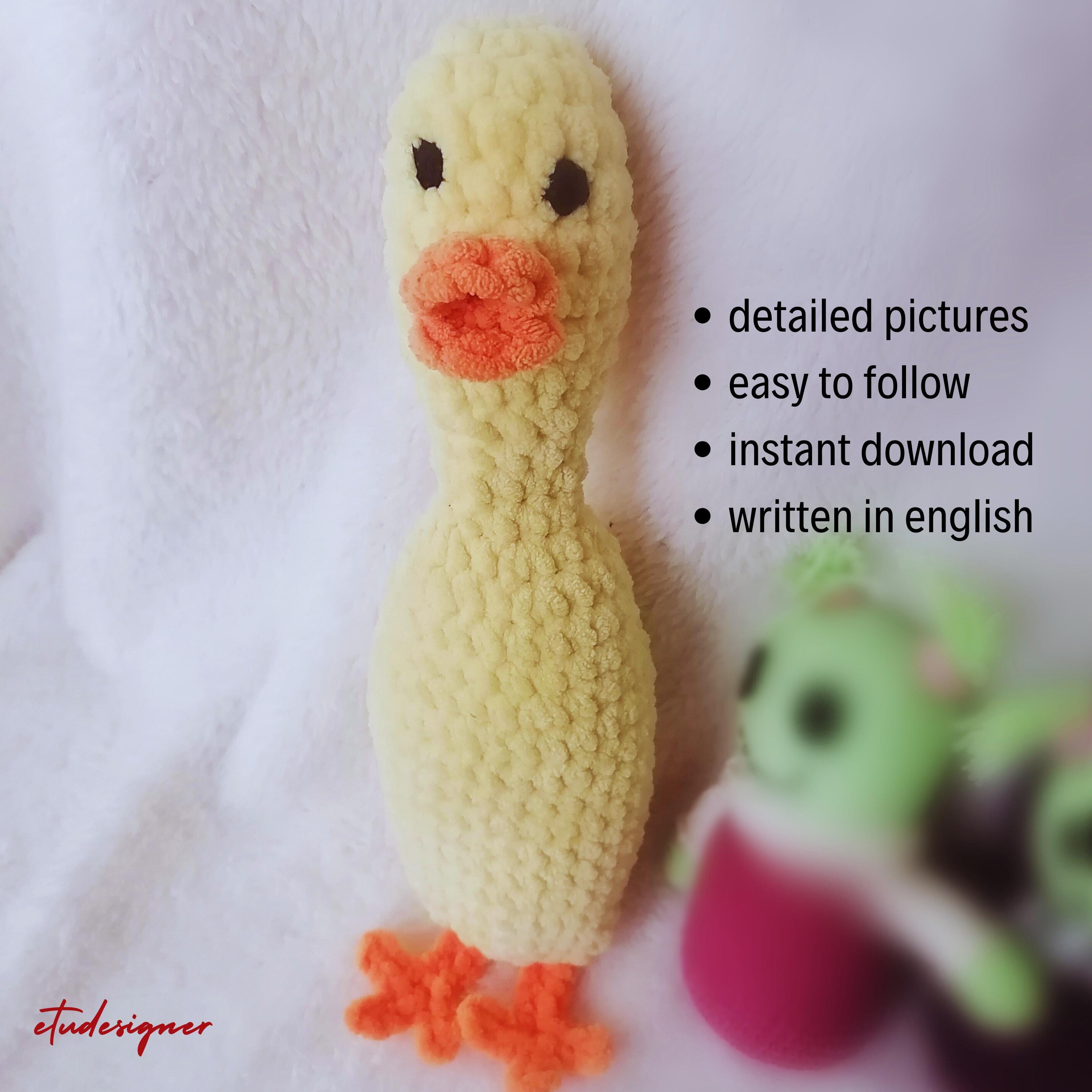 Fleefer Pattern Fleefer Goose Crochet Pattern, No Sew Plush Toy (PDF Pattern), Nanalan ...