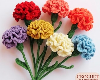 Crochet Carnation Flower Pattern: Easy-to-Follow Tutorial (PDF)