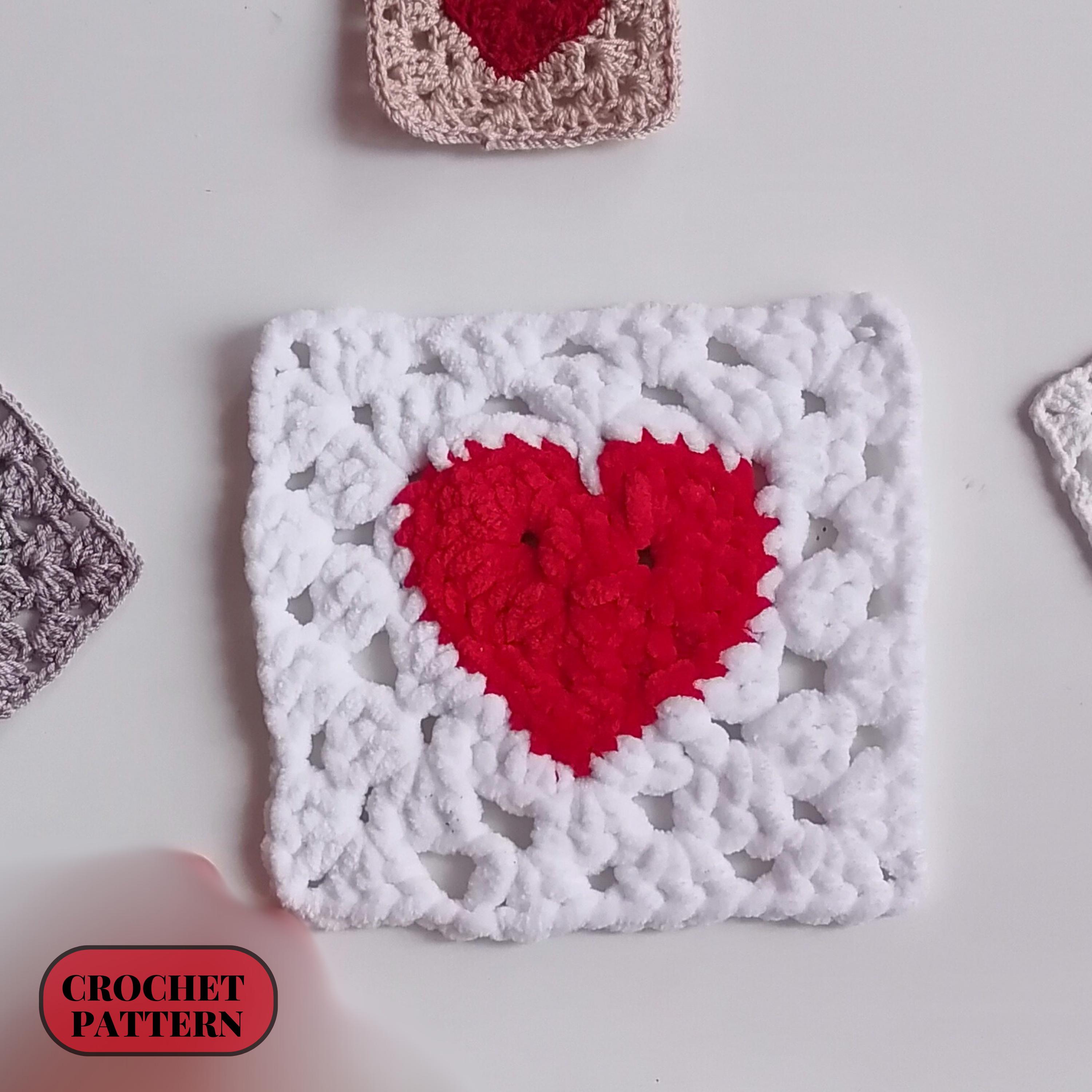 39 Heart Granny Square Crochet Patterns for Blankets, Bags, and Sweet Motifs 20 Crochet Heart Granny Square Pattern: Easy Motif Coaster