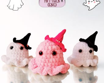 Geist-Anleitung: Einfaches Amigurumi Halloween Plüschtier (PDF-Häkelanleitung)