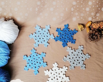 Crochet Snowflake Coaster Pattern: Easy PDF Tutorial (Digital Download)