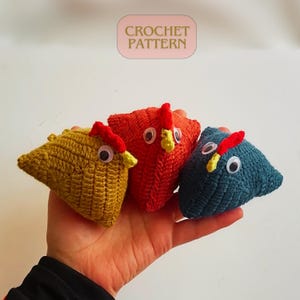Grandma Square Huhn Häkelanleitung, Osterhuhn häkeln, Einfarbiges Huhn häkeln, handgemachtes Geschenk, Englisch PDF, herunterladbare PDF
