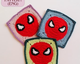 Spiderman Crochet Granny Square Pattern: Beginner-Friendly PDF