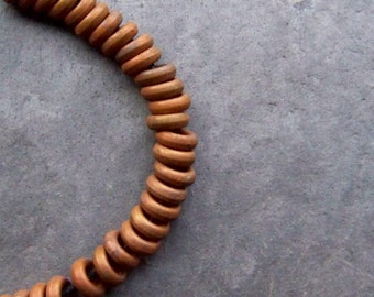 Vintage Matte Copper Lucite Hoop Beads, 5mm, 50 Pcs