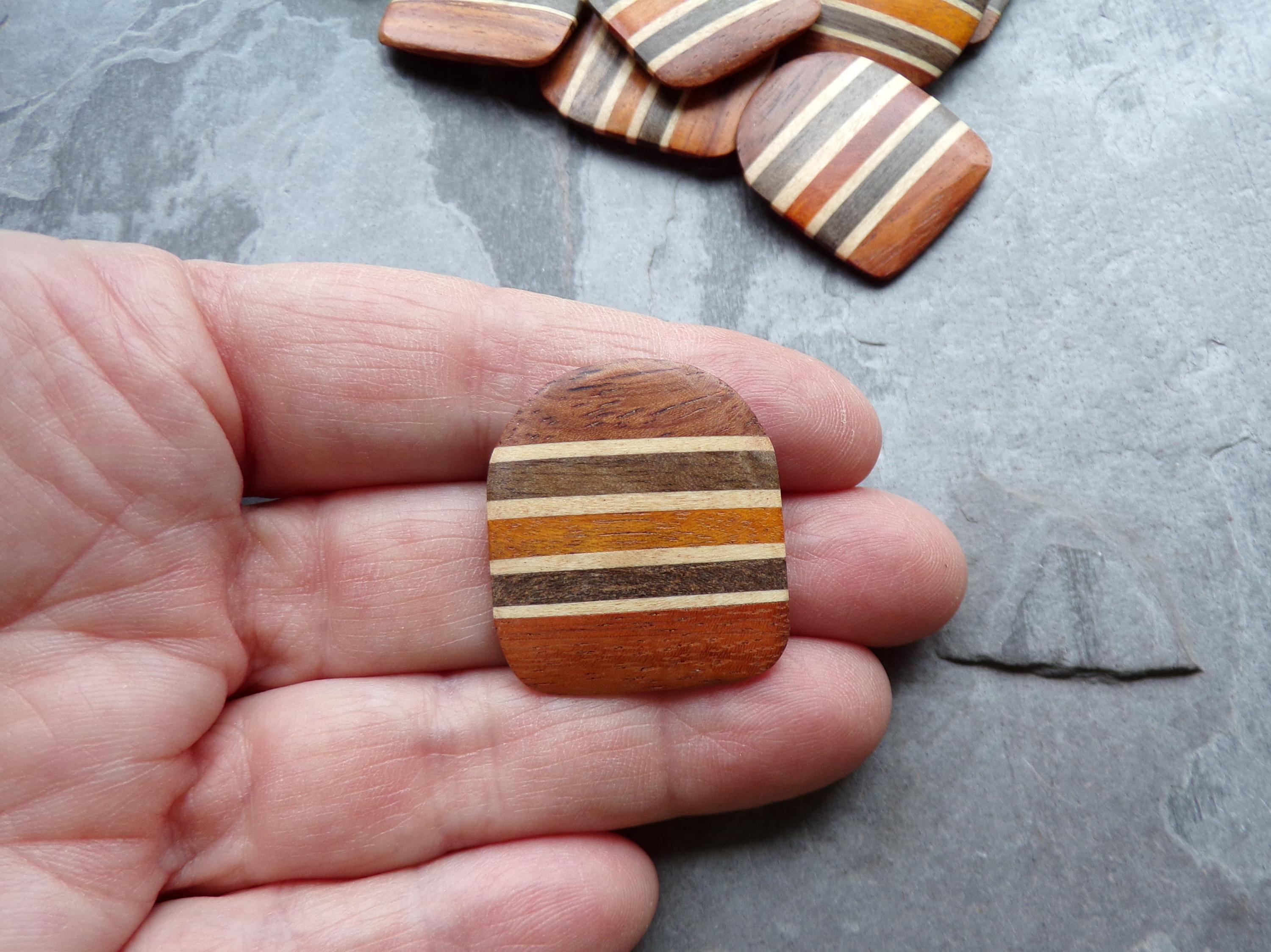 Handmade Inlay Wood Pendant Blanks, Philippines, DIY Boho Jewelry - Etsy