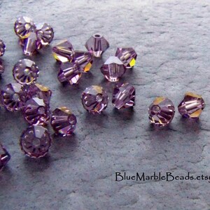 22 Swarovski Crystal Light Amethyst Bicones, 5mm, Article 5301