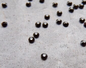 Chatones de cristal Swarovski CosmoJet raros, negros y transparentes, 2 mm