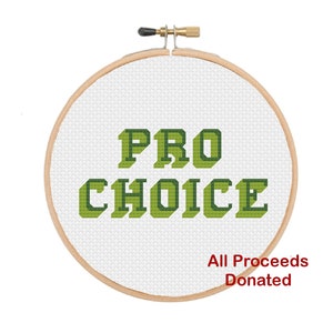 Pro Choice Feminist Cross Stitch Pattern