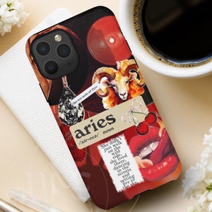 Aries Zodiac Sign Tough Phone Case, Horoscope case iPhone 16, iPhone 15, iPhone 14, iPhone 13, iphone 12, Samsung Galaxy Cell cover